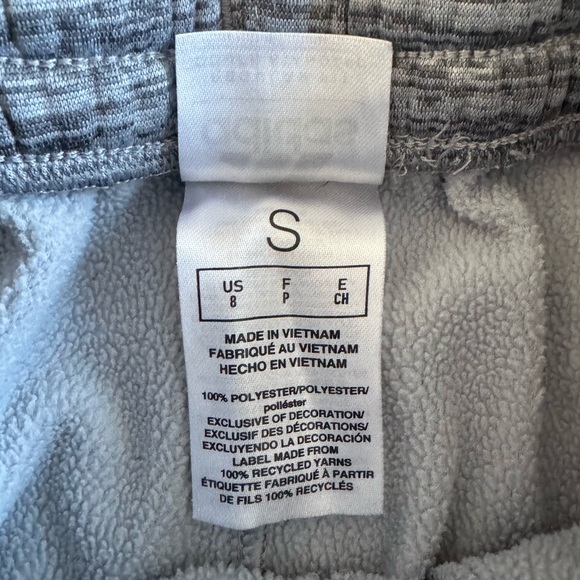 Adidas Kids Fleece Sweatpants Joggers 3-Stripe Sport School Heather Gray Black S - Picture 3 of 5